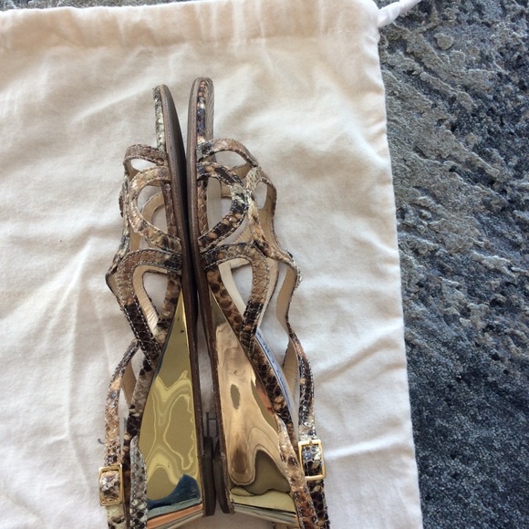 Like new-JIMMY CHOO SNAKE SKIN SANDALS - Picture 7 of 7